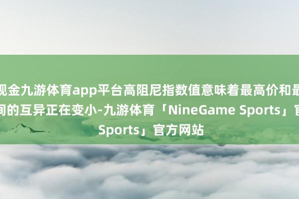 现金九游体育app平台高阻尼指数值意味着最高价和最廉价之间的互异正在变小-九游体育「NineGame Sports」官方网站