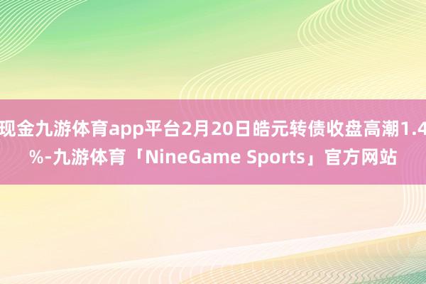现金九游体育app平台2月20日皓元转债收盘高潮1.4%-九游体育「NineGame Sports」官方网站