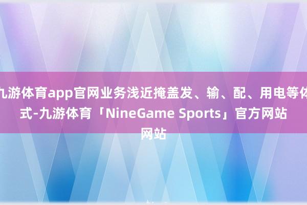九游体育app官网业务浅近掩盖发、输、配、用电等体式-九游体育「NineGame Sports」官方网站
